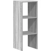 vidaXL Bücherregal Stapelbar Grau Sonoma 30x30x80 cm Holzwerkstoff