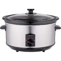 Alpina Slowcooker - 3,5 Liter - Keramik-Innenbehälter - 3 Heizstufen - Edelstahl