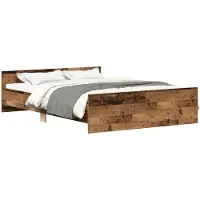 vidaXL Bettgestell ohne Matratze Altholz-Optik 120x200cm Holzwerkstoff