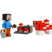 LEGO Minecraft Mini-Set Steve mit Mooshroom Cow Minifigur - NEU! Menge 1x