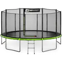 Hop-Sport Trampolin Outdoor - Ø 488 - Trampolin mit außenliegenden Sicherheitsnetz, stabiler Rahmenkonstruktion und Sicherheitszertifikaten - Komplettset