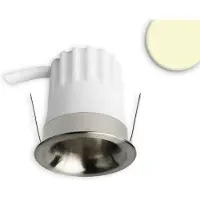 ISOLED LED Einbaustrahler BACK32, nickel geb., rund, 5W, CRI90, 2700K, rückversetzt, Honeycomb, dimmbar 117250