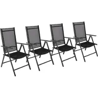VCM 4er Set Gartenstuhl | Stuhl-Maße ca. H. 105 x B. 56 x T.