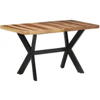 vidaXL Esstisch 140x70x75 cm Massivholz Honigfarben