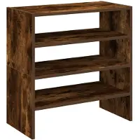 vidaXL Schuhregale 2 Stk. Stapelbar Räuchereiche 60x30x30,5 cm