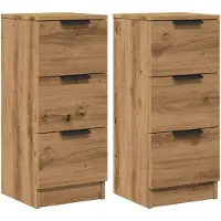 vidaXL Sideboards 2 Stk. Artisan-Eiche 30x30x70 cm Holzwerkstoff