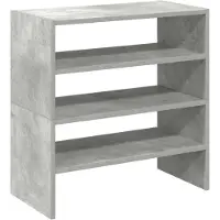 vidaXL Schuhregale 2 Stk. Stapelbar Betongrau 60x30x30,5 cm