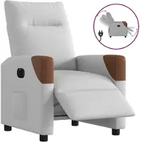 vidaXL Relaxsessel Elektrisch Wolkengrau Stoff