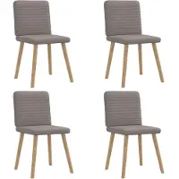 vidaXL Esszimmerstühle 4 Stk. Taupe Stoff