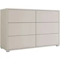 Mirjan 24 Kommode Gesita K6SZ, Stilvoll Wohnzimmer Sideboard mit 6 Schubladen, Schlafzimmer Highboard, Kollektion (Farbe: Cashmere)