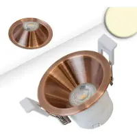 ISOLED LED Einbaustrahler BACK60, rosegold, rund, 5W, CRI90, 2700K, rückversetzt, UGR
