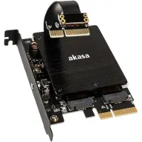 Akasa AK-PCCM2P-04, PCIe, M.2, Schwarz, Passiv