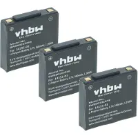 VHBW 3x Akku kompatibel mit GN Netcom GN9125, GN-NORDKOM GN9120 Wireless Headset Kopfhörer (340 mAh, 3,7 V, Li-Polymer)