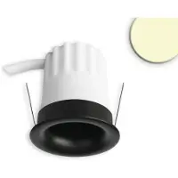 ISOLED LED Einbaustrahler BACK32, schwarz matt, rund, 5W, CRI90, 3000K, rückversetzt, Honeycomb, dimmbar 117247