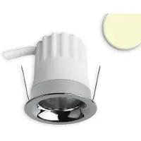 ISOLED LED Einbaustrahler BACK32, alu glänzend, rund, 5W, CRI90, 3000K, rückversetzt, Honeycomb, dimmbar 117253