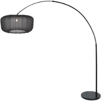 Steinhauer Bogenlampe Sparkled Light, schwarz, für Wohn- / Esszimmer, Metall, Modern, Stehlampe