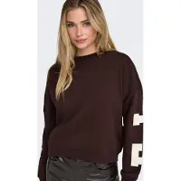 ONLY Sweatshirt "ONLSWEAT L/S BACK/SLEEVE PRINT SWT NOOS", Baumwollmischung, loose fit