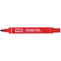 Pentel N 50 permanent marker Tip type Red 12 piece(s)