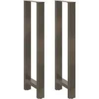 vidaXL Bartischbeine Naturstahl 2 Stk. 50x(110-111) cm Stahl