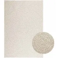 vidaXL Teppich ZIZUR Creme 120x170 cm Jute-Optik Indoor und Outdoor