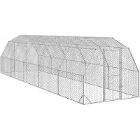 vidaXL Hühnerstall 2,5x10x2,25 m Verzinkter Stahl
