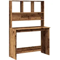 vidaXL Schreibtisch mit Regal Altholz-Optik 102x45x148cm Holzwerkstoff