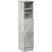 vidaXL Badezimmerschrank mit Rollenhalter Betongrau 20,5x22x90 cm