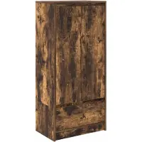vidaXL Schrank mit Schublade Räuchereiche 55,5x34x119,5 cm