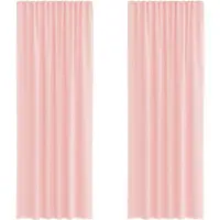 vidaXL Voile Vorhänge mit Schlaufen 2 Stk. Rosa 140x260 cm