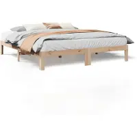 vidaXL Massivholzbett ohne Matratze 180x200 Kiefernholz