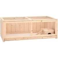 vidaXL Hamsterkäfig 104x52x38 cm Massivholz Tanne