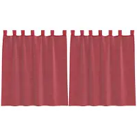 vidaXL Voile Vorhänge mit Stangentaschen 2 Stk. Weinrot