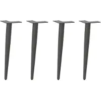 vidaXL Couchtischbeine Konische Form 4 Stk. Anthrazit 30-31 cm Stahl