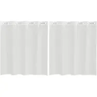 vidaXL Voile Vorhänge mit Ösen 2 Stk. Weiß