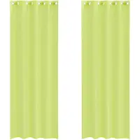 vidaXL Voile Vorhänge mit Ösen 2 Stk. Apfelgrün 140x300 cm