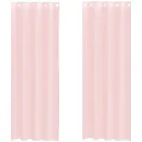 vidaXL Voile Vorhänge mit Ösen 2 Stk. Hellrosa 140x260 cm