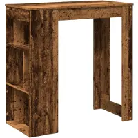 vidaXL Bartisch mit Regal Altholz-Optik 102x50x103,5 cm Holzwerkstoff