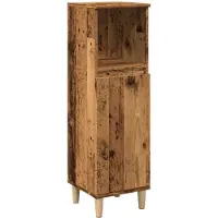 vidaXL Badschrank Altholz-Optik 30x30x100 cm Holzwerkstoff