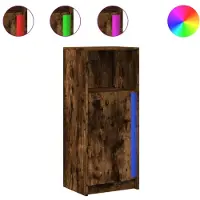 vidaXL LED-Sideboard Räuchereiche 42,5x34x100 cm Holzwerkstoff