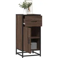 vidaXL Sideboard Braun Eichen-Optik 35,5x35x76 cm Holzwerkstoff Metall