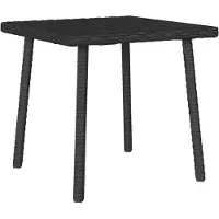 vidaXL Garten-Couchtisch Rechteckig Schwarz 40x40x37 cm Poly Rattan