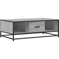 vidaXL Couchtisch Grau Sonoma 100x57x35 cm Holzwerkstoff und Metall