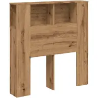 vidaXL Kopfteil mit Ablagen Artisan-Eiche 100x18,5x102,5cm Holzwerkstoff