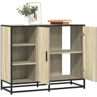 vidaXL Sideboard Sonoma-Eiche 92x35x76 cm Holzwerkstoff