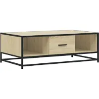 vidaXL Couchtisch Sonoma-Eiche 100x57x35 cm Holzwerkstoff und Metall