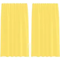 vidaXL Voile Vorhänge mit Schlaufen 2 Stk. Gelb 140x175 cm
