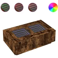 vidaXL Couchtisch mit Infinity-LED Räuchereiche 116x69x40 cm