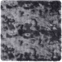 vidaXL Teppich Shaggy Hochflor NAVARRA Dunkelgrau 120x120 cm Polyester