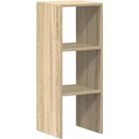 vidaXL Bücherregal Stapelbar Sonoma-Eiche 30x30x80 cm Holzwerkstoff