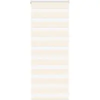 vidaXL Doppelrollo Marmorbeige 55x100 cm Stoffbreite 50,9 cm Polyester